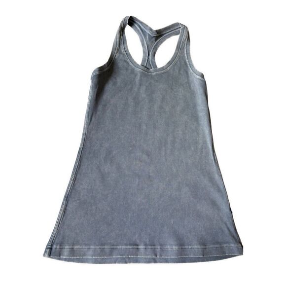 Lululemon Cool Racerback Tank size 6 Rib Washed Moon Blue Athletic - Picture 4 of 7
